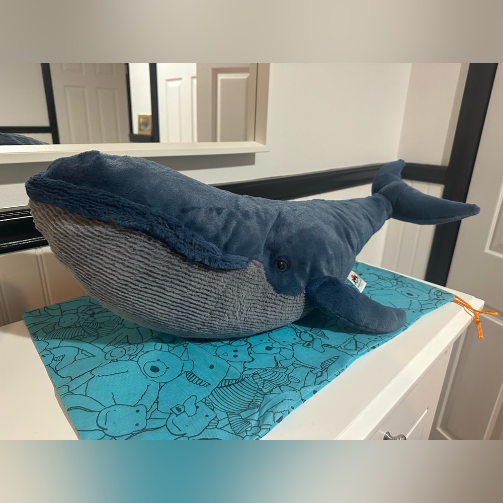 Jellycat Gilbert the Great Blue Whale Big Retired Plush